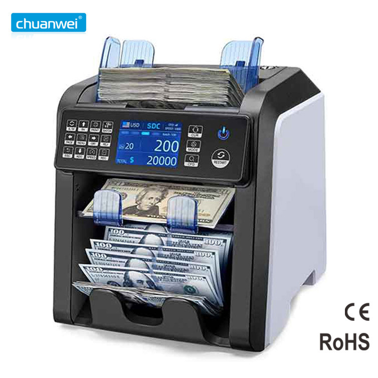 EURO 2 CIS Denomination Money Counter Mix Value Note Counting Machine ODM